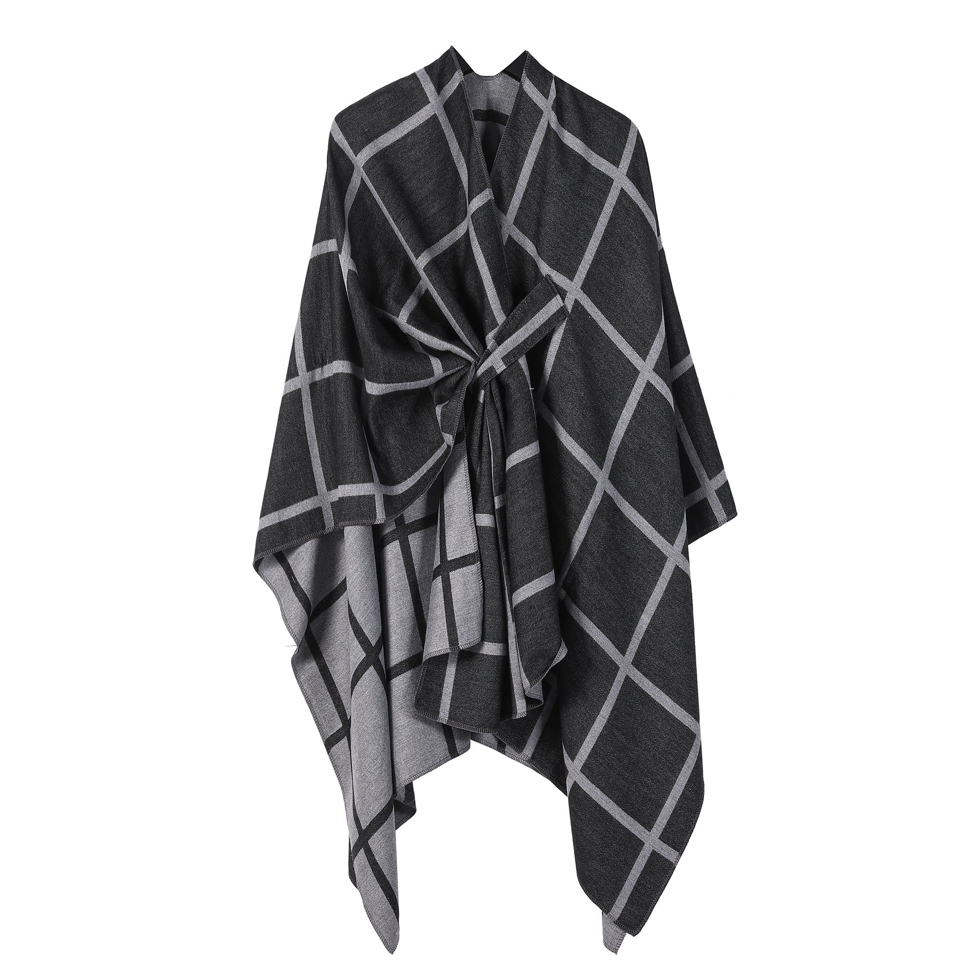 Sarah Express Women's Gingham Check Warm Scarf - Oversized Plaid Shawl Fall Winter Accessory