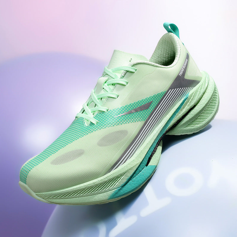 Sarah Express Mens Breathable Soft-soled Cushioned And Abrasion-resistant Mesh Shoes Green