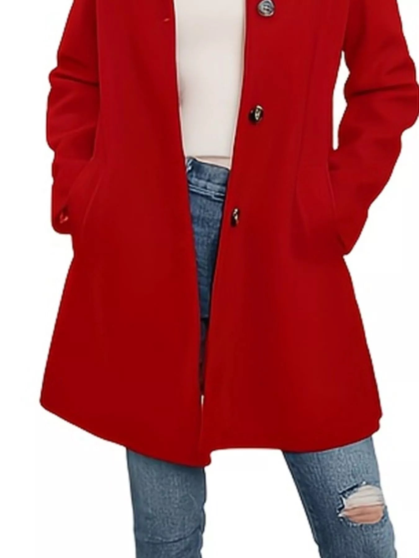 Sarah Express Women's Button-Down Long Sleeve Outerwear