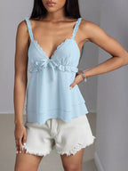 Sarah Express Women's Lace Detail Layered Cami