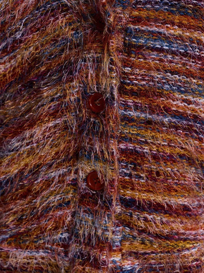 Sarah Express Women's Textured Knit Button-Down Cardigan