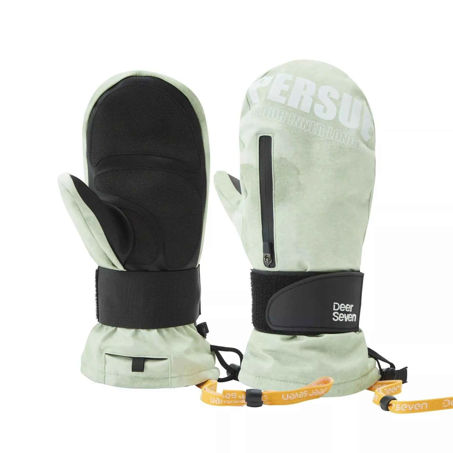 Sarah Express Women's Waterproof Ski Mittens - Insulated Winter Gloves for Snow Sports Sage One Size