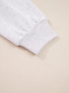 Sarah Express Women's Contrasted Trim Frilled Collar Drop Shoulder Top and Drawstring Pant Set