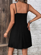 Sarah Express Women's Button Detail Cami Dress Sleeveless Casual