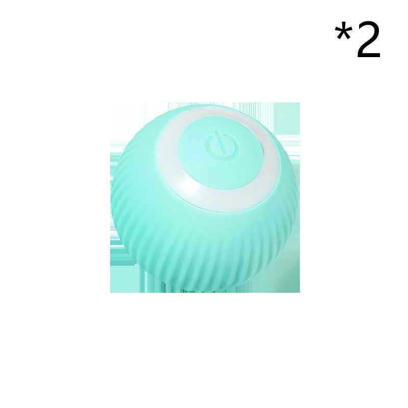 Sarah Express Smart Auto-Rolling Cat Toy Ball - Interactive Self-Rotating Pet Toy for Cats & Kittens Green English packaging 2pcs USB