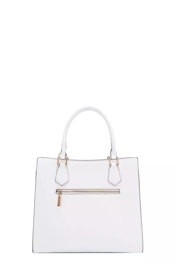 Sarah Express Women’s Structured Monogram Print Tote Bag Vegan Leather