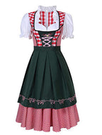 Sarah Express Women's Oktoberfest Dirndl Costume Bavarian Dress with Apron and Ribbon