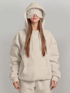 Sarah Express Women's Oversized Kangaroo Pocket Long Sleeve Hoodie Plus Size