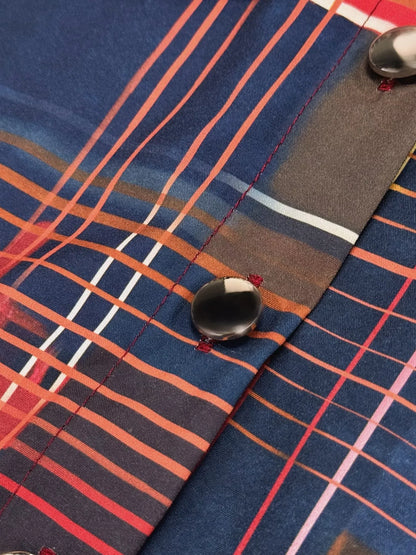 Sarah Express Women's Plaid Long Sleeve Shirt Dress