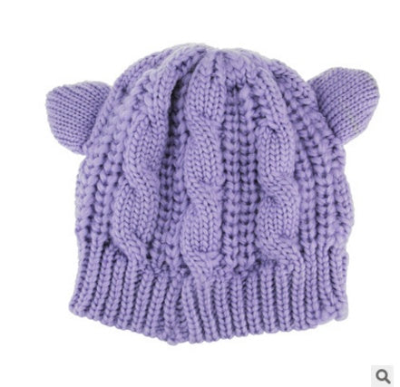 Sarah Express Handmade 3D Knitted Cat Ear Beanie Winter Warm Hat