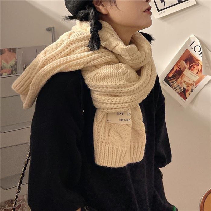 Sarah Express Women's Twisted Knit Winter Scarf Soft Plush Long Warm Accessory