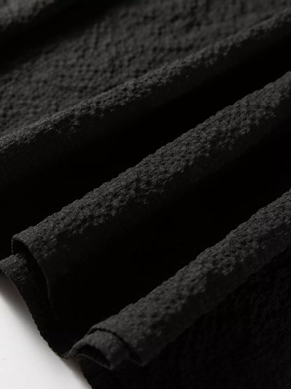 Sarah Express Women's Color Block Patchwork Detail Textured Long Sleeve Blouse