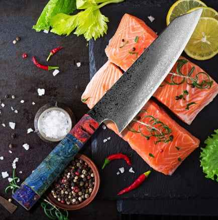 Sarah Express 67-Layer Damascus Steel Chef Knife - Professional Japanese Kitchen Knife