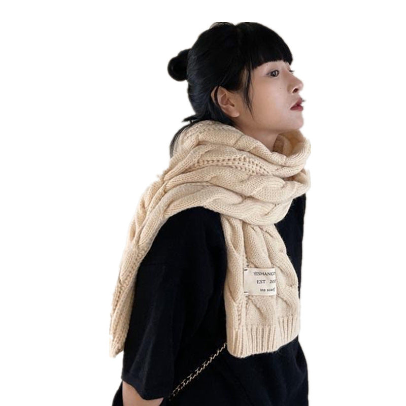 Sarah Express Women's Twisted Knit Winter Scarf Soft Plush Long Warm Accessory