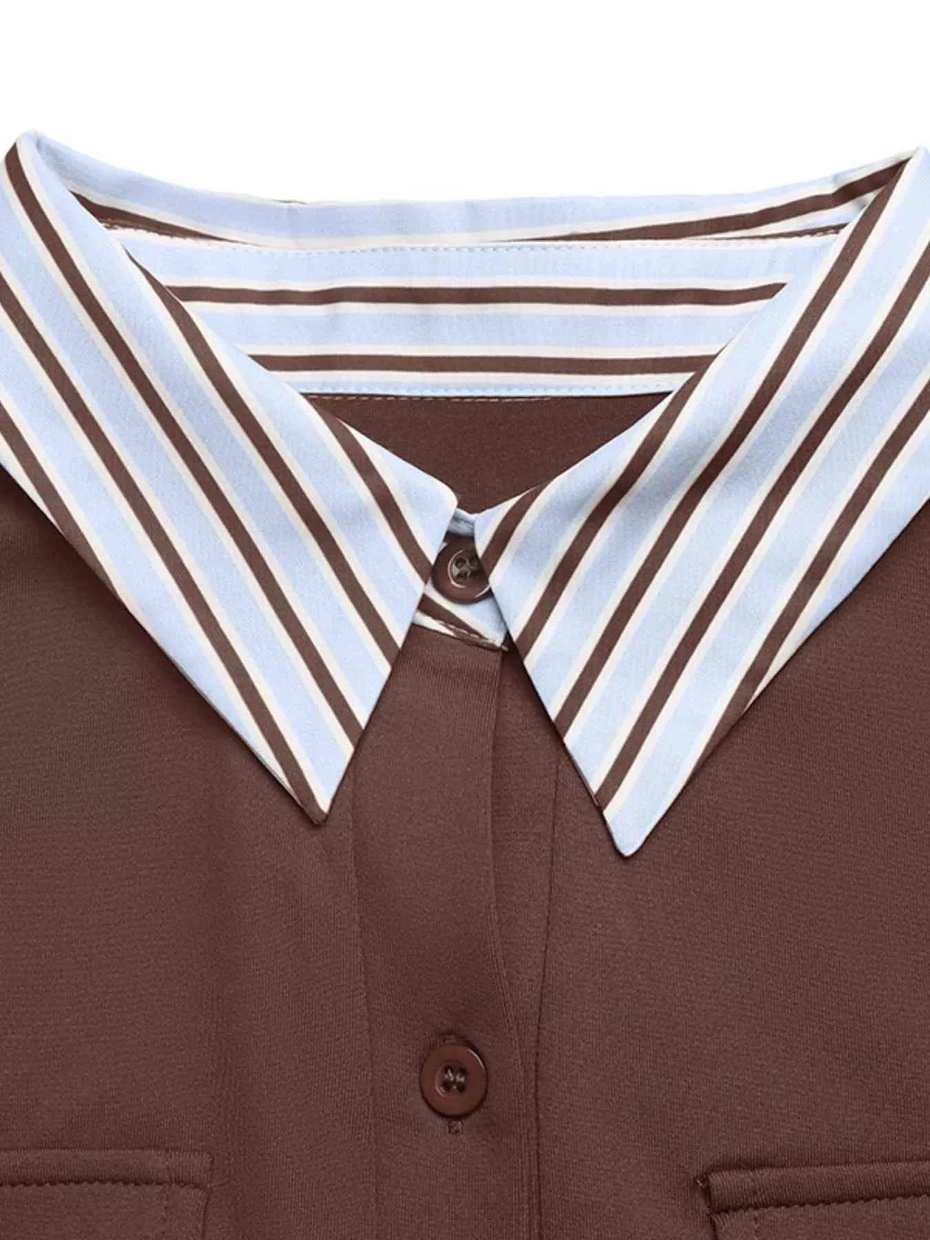 Sarah Express Women's Long Sleeve Button Front Bodysuit