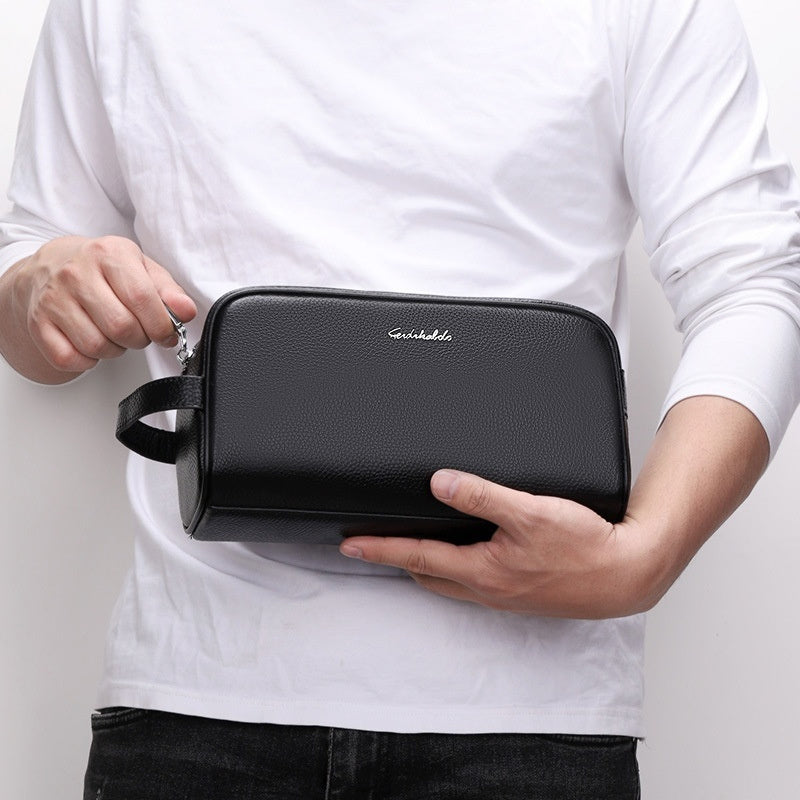 Sarah Express Men's PU Leather Clutch Bag | Business Travel Handbag for Men | Black & Brown