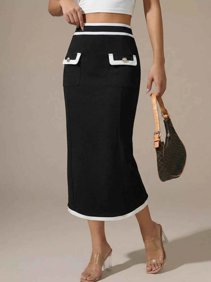 Contrast Trim Skirt
