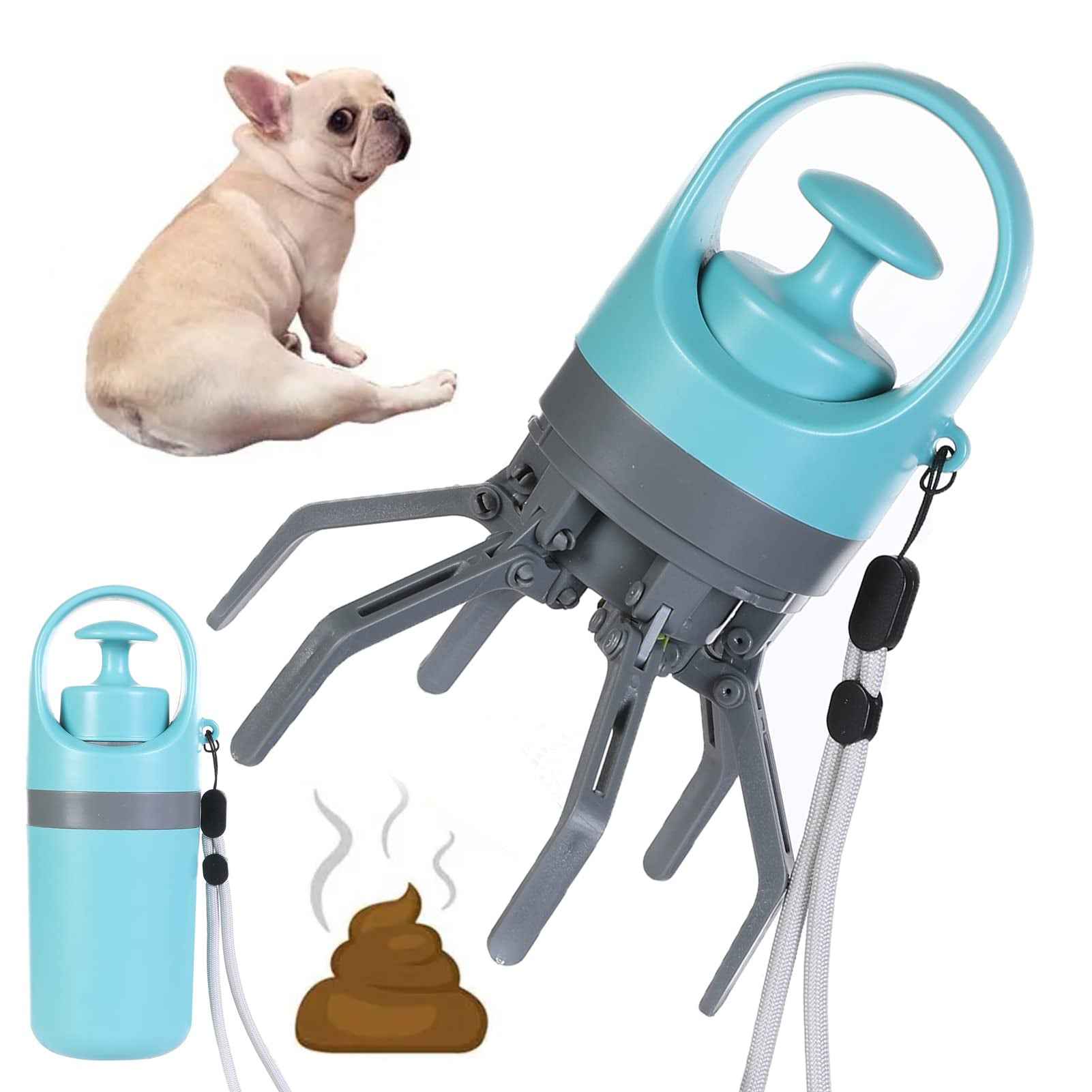 Sarah Express Dog Pooper Scooper with Built-in Bag Dispenser - Portable Pet Waste Pickup Tool