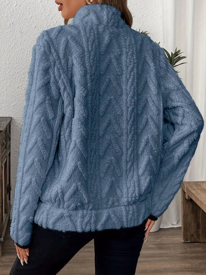 Sarah Express Women's Half Zip Kangaroo Pocket Sweatshirt Plus Size