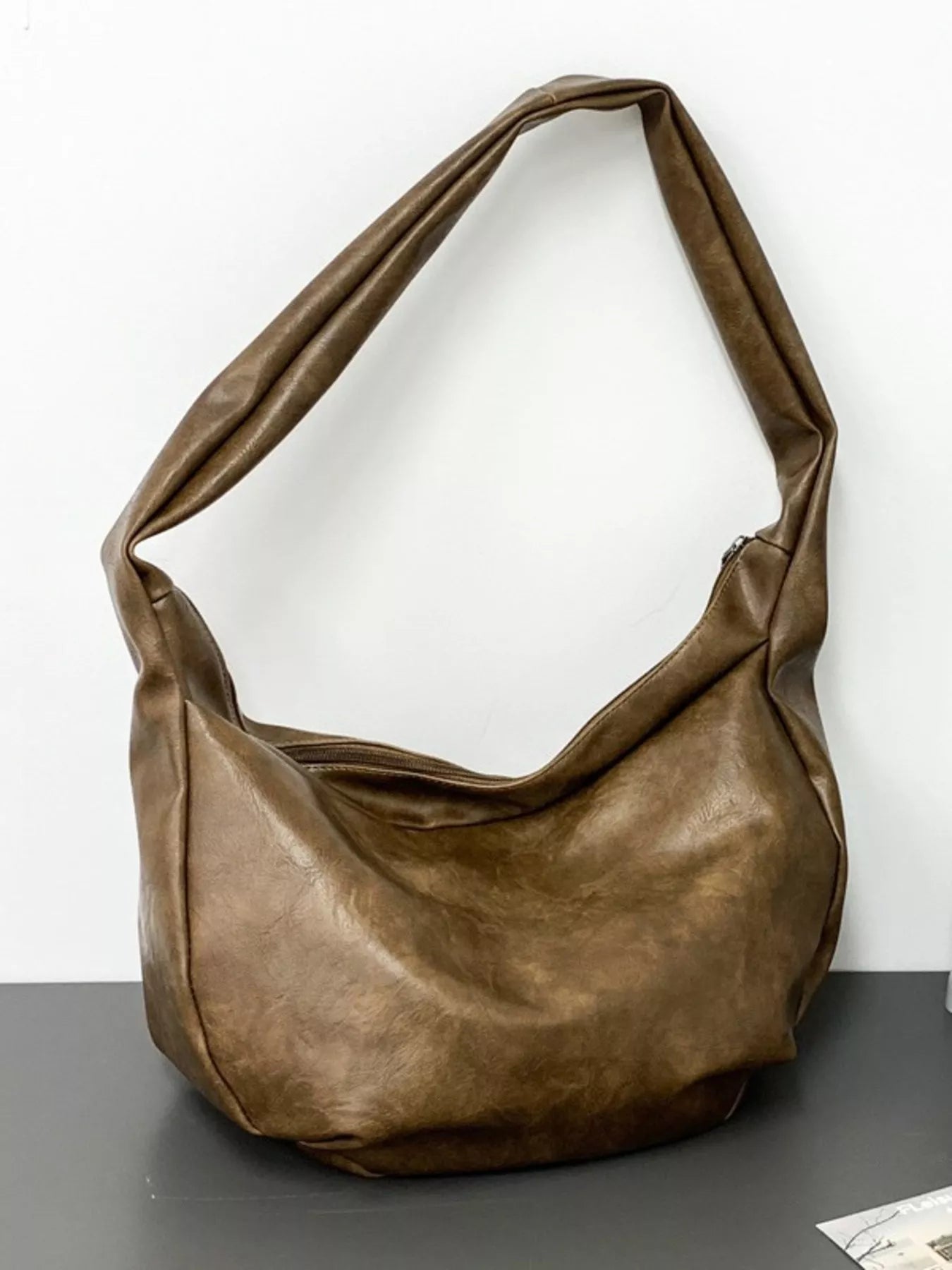 Sarah Express Women's Hobo Crossbody Bag - Large PU Leather Shoulder Purse