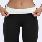 Women's Fleece Lined Thermal Leggings Winter Warm High Waist Thick Stretch Pants
