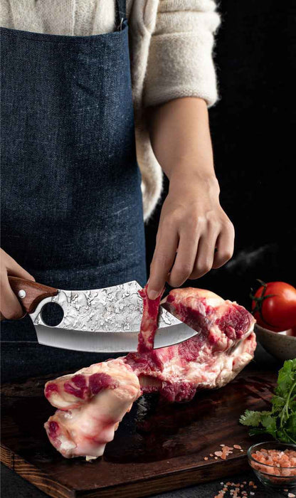 Sarah Express Premium Forged Kitchen Knife - 4CR13MOV Molybdenum Vanadium Steel Chef Knife with Rosewood Handle