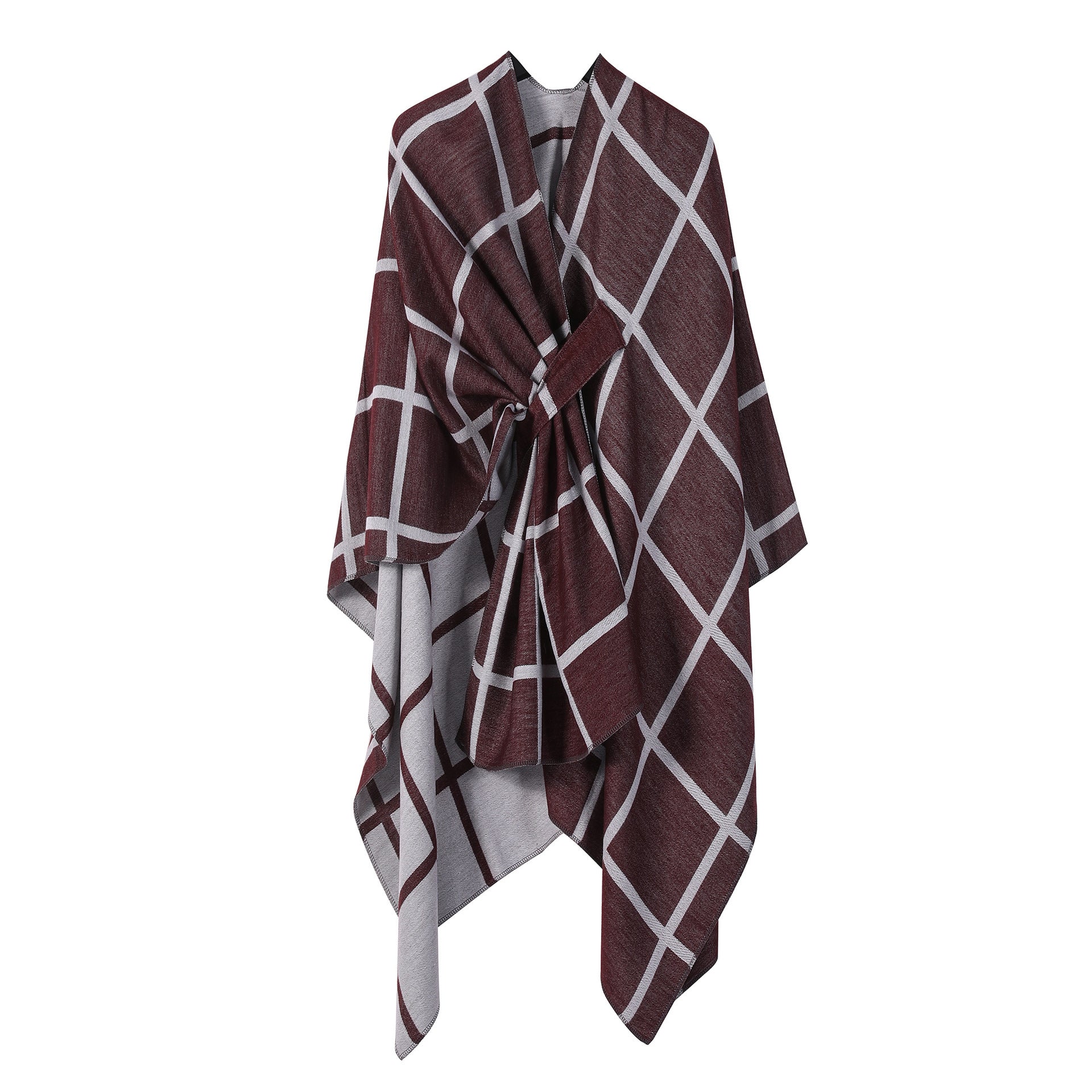 Sarah Express Women's Gingham Check Warm Scarf - Oversized Plaid Shawl Fall Winter Accessory
