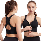 Sarah Express Women's Shockproof Push Up Sports Bra - High Impact Running Yoga Fitness Plus Size