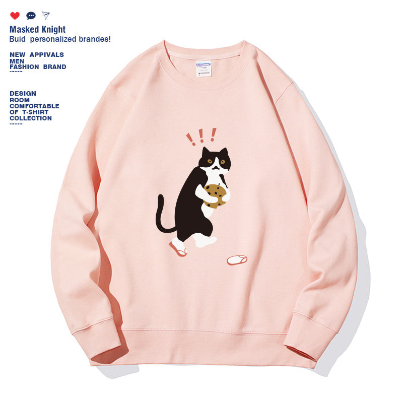 Sarah Express Women's Solid Color Graphic Print Hoodie Long Sleeve Casual Fall Winter Sweatshirt