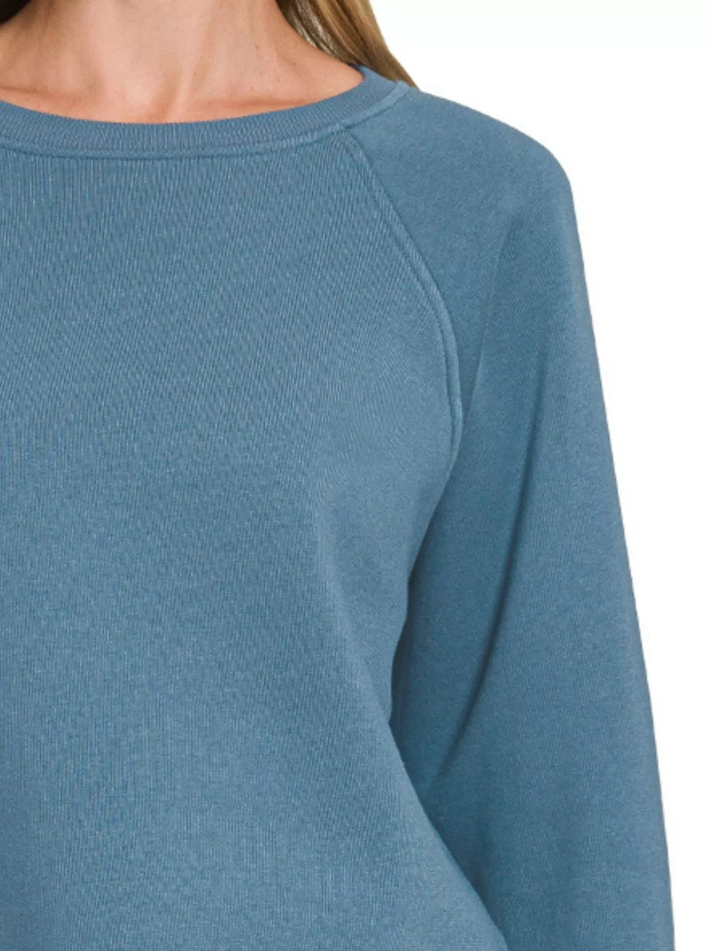 Sarah Express Women’s Oversized Fleece Raglan Sweatshirt Casual Fall Winter