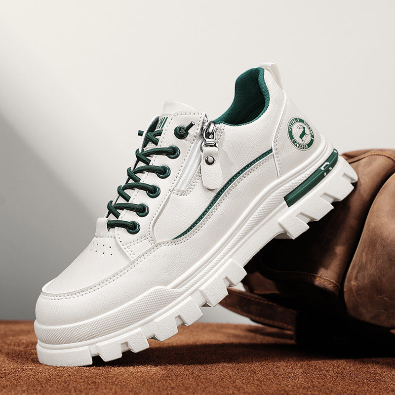 Sarah Express Versatile Mens Chunky Soled Sneakers Beige