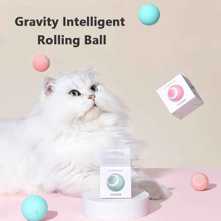 Sarah Express Smart Auto-Rolling Cat Toy Ball - Interactive Self-Rotating Pet Toy for Cats & Kittens