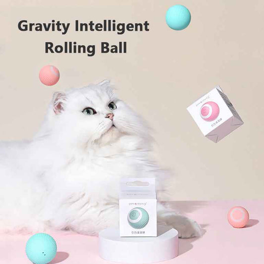 Sarah Express Smart Auto-Rolling Cat Toy Ball - Interactive Self-Rotating Pet Toy for Cats & Kittens
