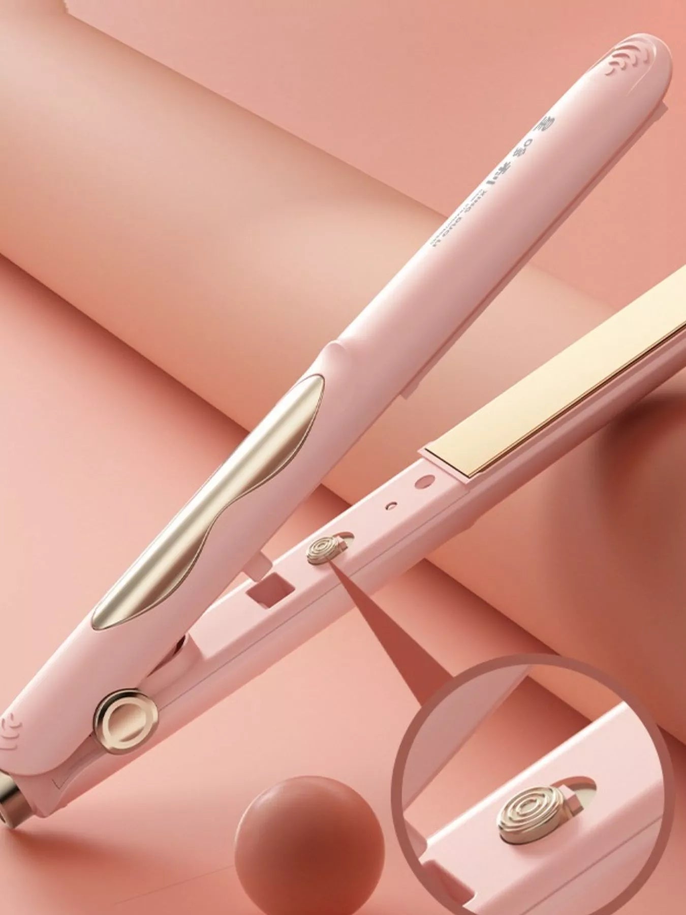 Sarah Express Portable Hair Straightener - 2-in-1 Curling and Straightening Iron with Constant Temperature