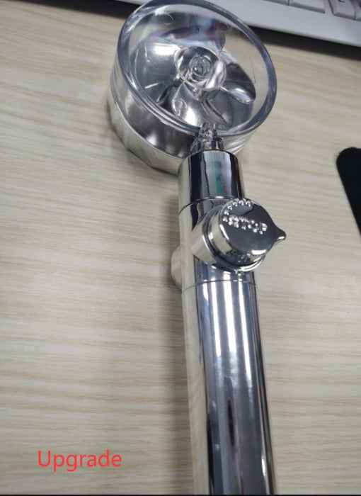 Sarah Express Turbo Propeller Shower Head - 360° High Pressure Water Saving Rainfall Showerhead Silver upgrade