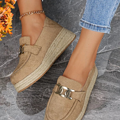 Sarah Express Women's Round Toe Platform Slip-On Shoes