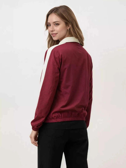 Sarah Express Women's Lightweight Zip-Up Jacket - Casual Polyester Outerwear