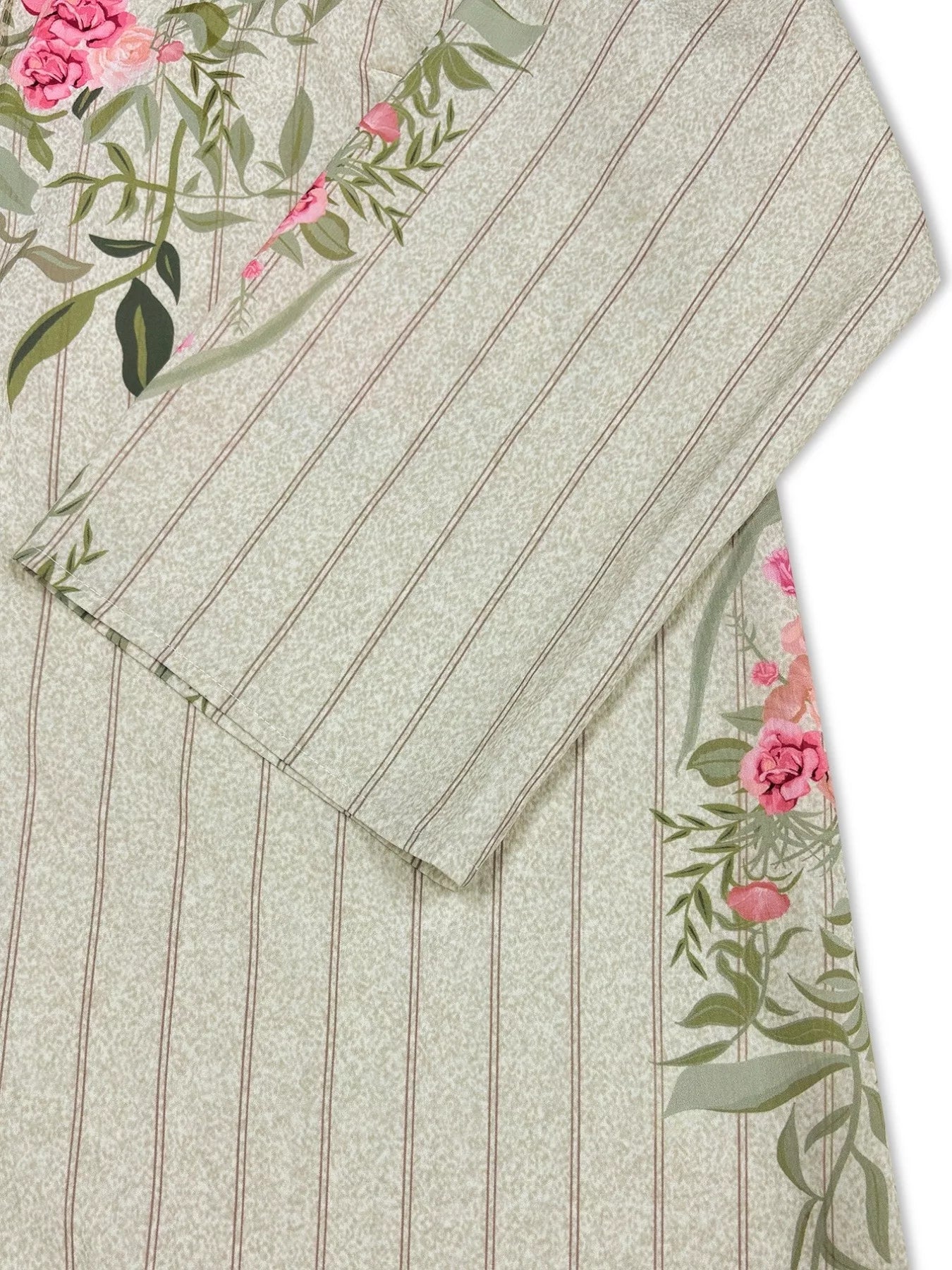 Sarah Express Women's Plus Size Floral Striped Button-Down Midi Shirt Dress