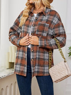 Sarah Express Women's Plaid Button-Up Shirt