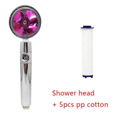 Sarah Express 360° Rotating High Pressure Shower Head with Water Saving Technology Purple set