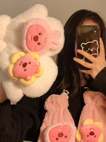 Sarah Express Women's Cartoon Plush Warm Winter Gloves