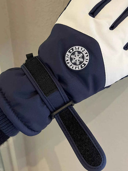 Sarah Express Women's Waterproof Color Block Gloves - Winter Warm Ski Gloves