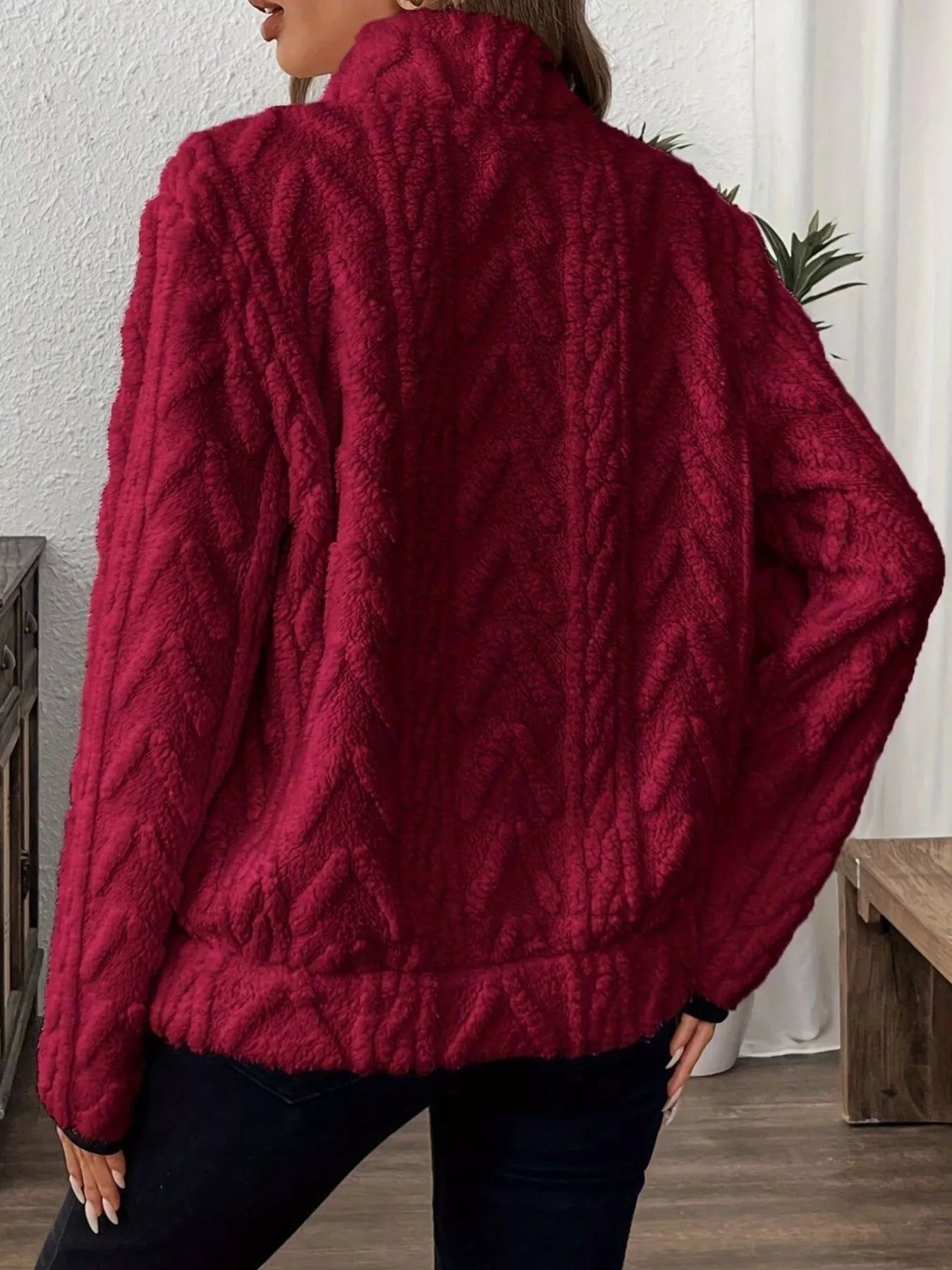 Sarah Express Women's Half Zip Kangaroo Pocket Sweatshirt Plus Size