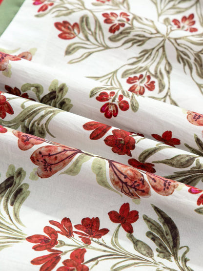 Sarah Express Women's Floral Print Long Sleeve Flared Dress with Frilled Neck - Vintage Inspired Midi Dress