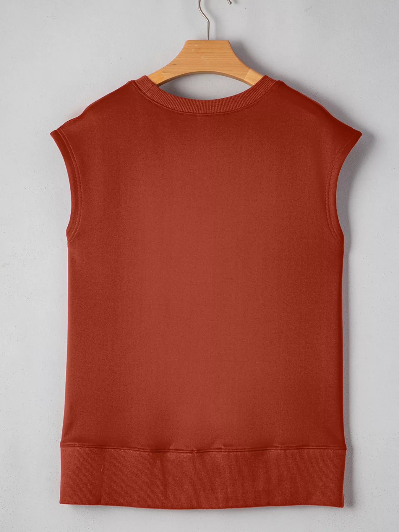 Sarah Express Women's Ribbed Trim Cap Sleeve Sweatshirt