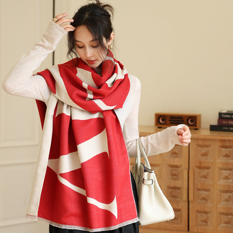 Sarah Express Women's Oversized Imitation Cashmere Winter Scarf Warm Wrap