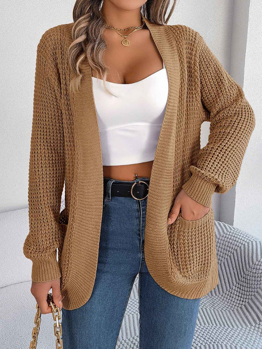 Sarah Express Women's Casual Knit Cardigan Sweater with Pockets Long Sleeve