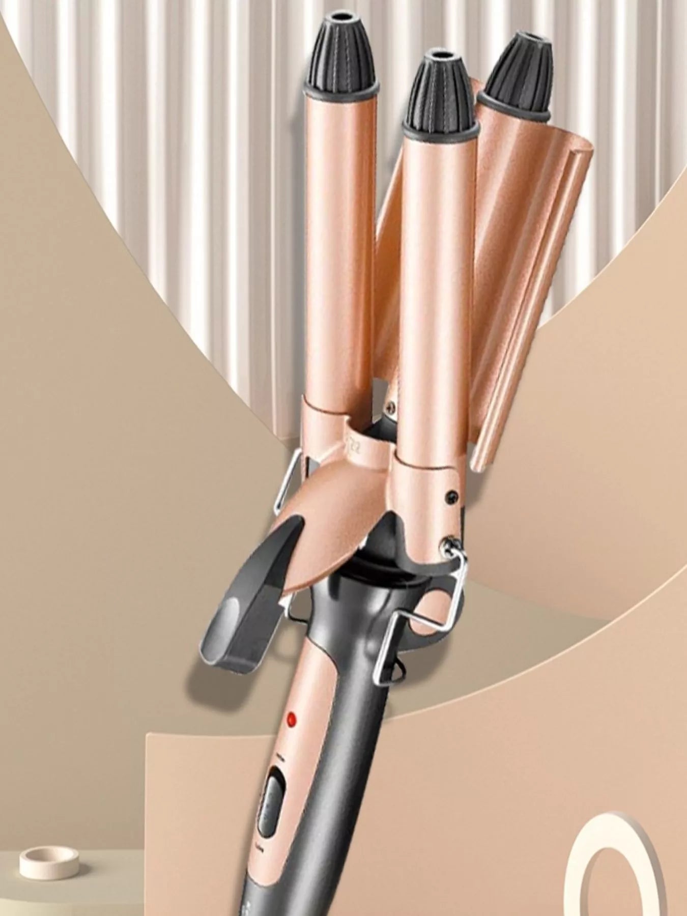 Sarah Express 3-Barrel Curling Iron - Professional Triple Barrel Hair Waver for Beach Waves