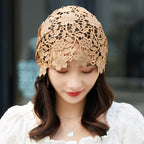 Sarah Express Ethnic Floral Lace Head Wrap Turban Breathable Pullover Hat