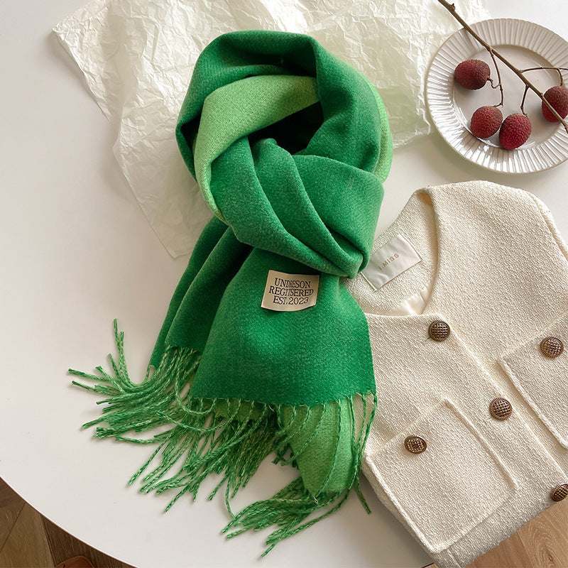 Sarah Express Women's Double-Sided Cashmere-Feel Scarf Winter Warm Oversized Wrap Fall Winter Casual